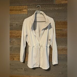 Lululemon Funnel neck zip cinch waist soft-stream jacket.